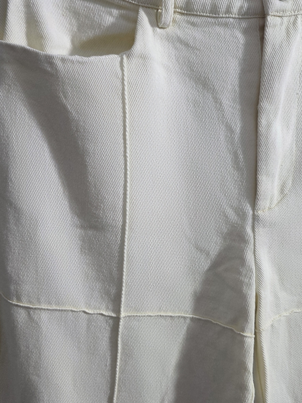 Cider Wide-Leg High-Rise Cotton Pants in Cream - Picture 6 of 9